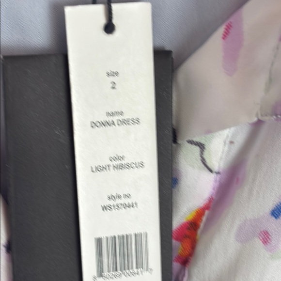 W118 by Walter Baker Pink and Purple Mini Dress Watercolor Floral Flowy NWT - Picture 4 of 9